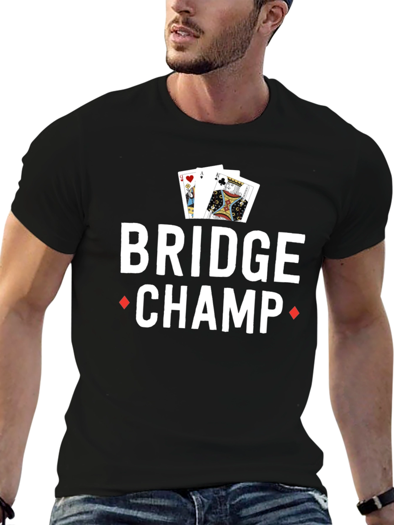 Bridge Champ Graphic Tee - Card Game T-Shirt