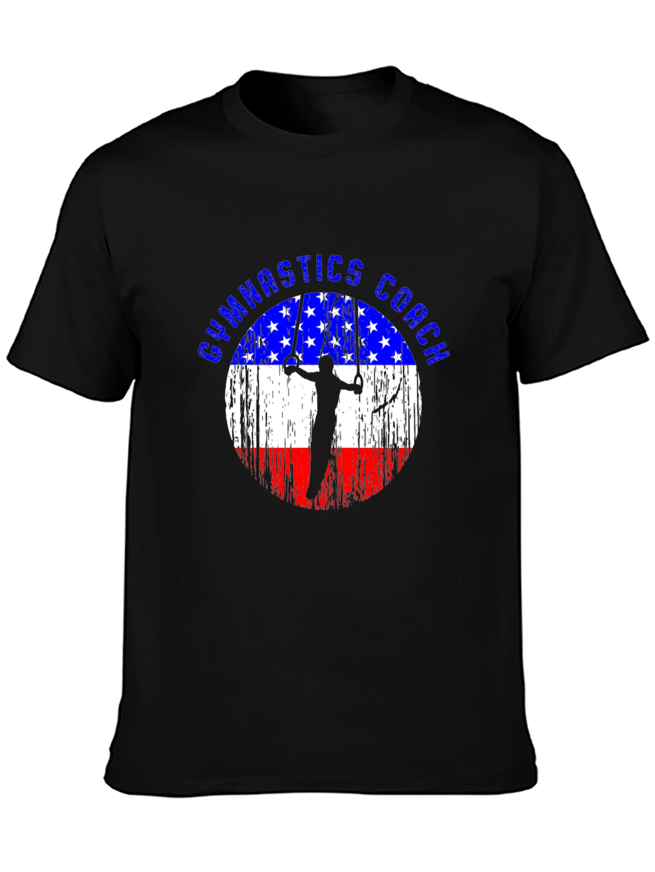 Gymnastics Coach USA Flag T-Shirt