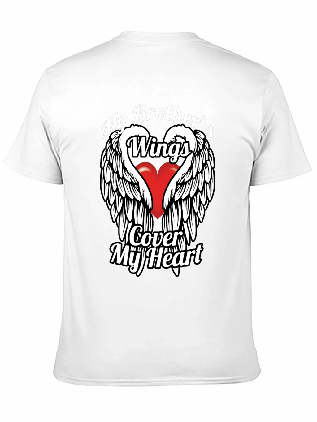 Brothers Wings Heart Graphic T-Shirt