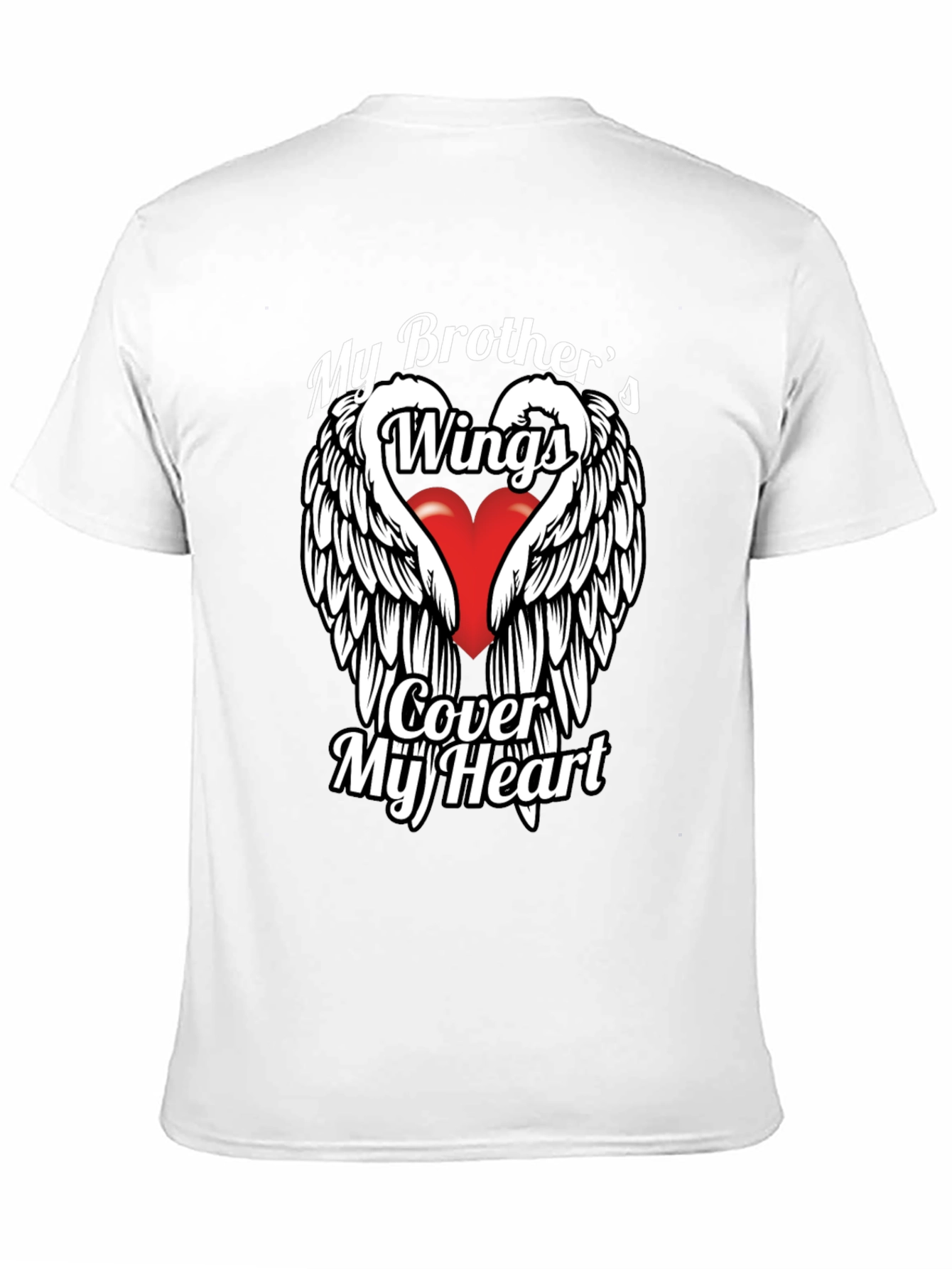 Brothers Wings Heart Graphic T-Shirt