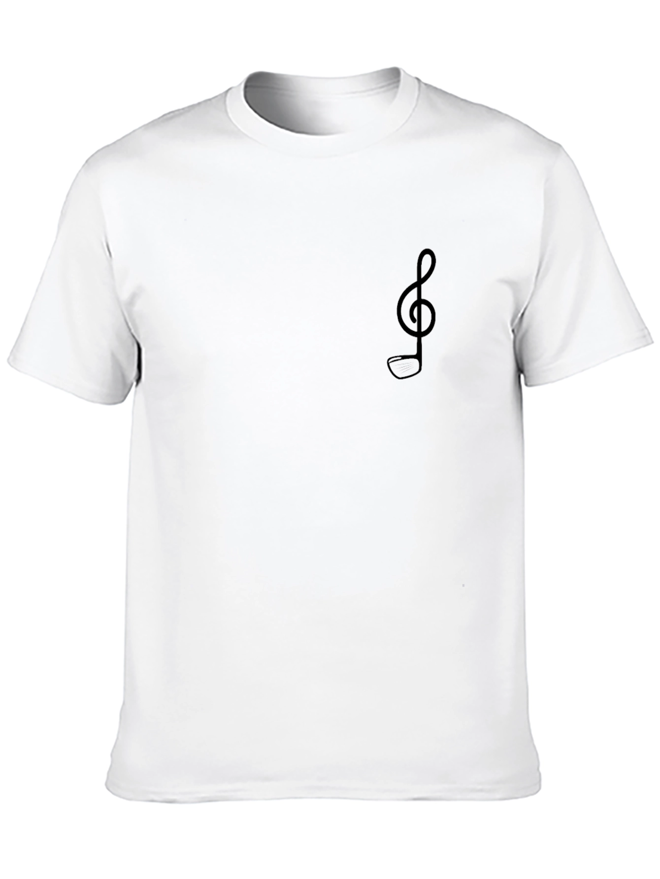 Mens Black Treble Clef Graphic Tee