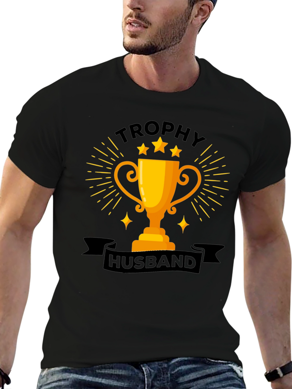 Trophy Husband Graphic Tee - Fun Husband Gift
