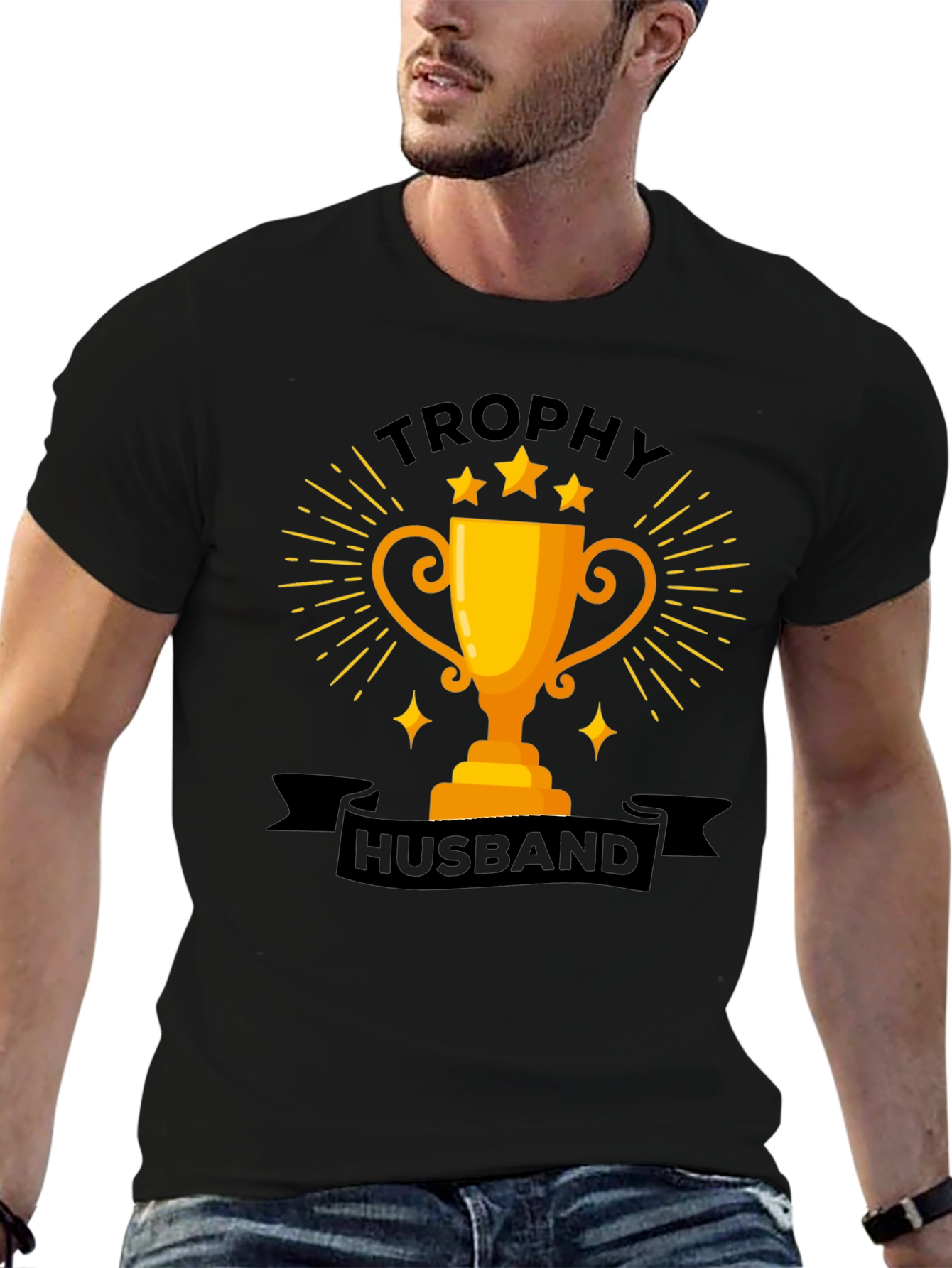 Trophy Husband Graphic Tee - Fun Husband Gift