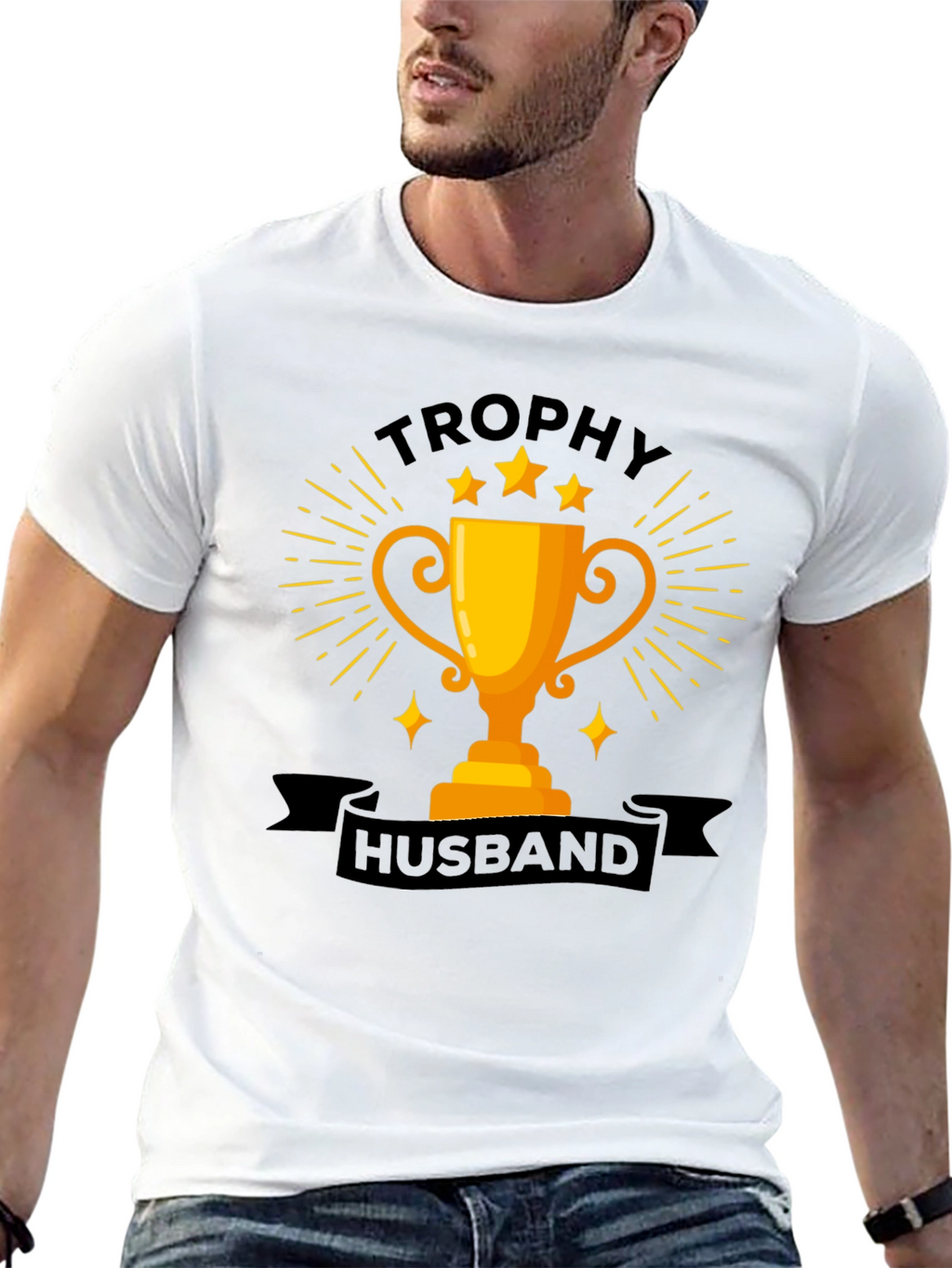 Trophy Husband Graphic Tee - Fun Husband Gift