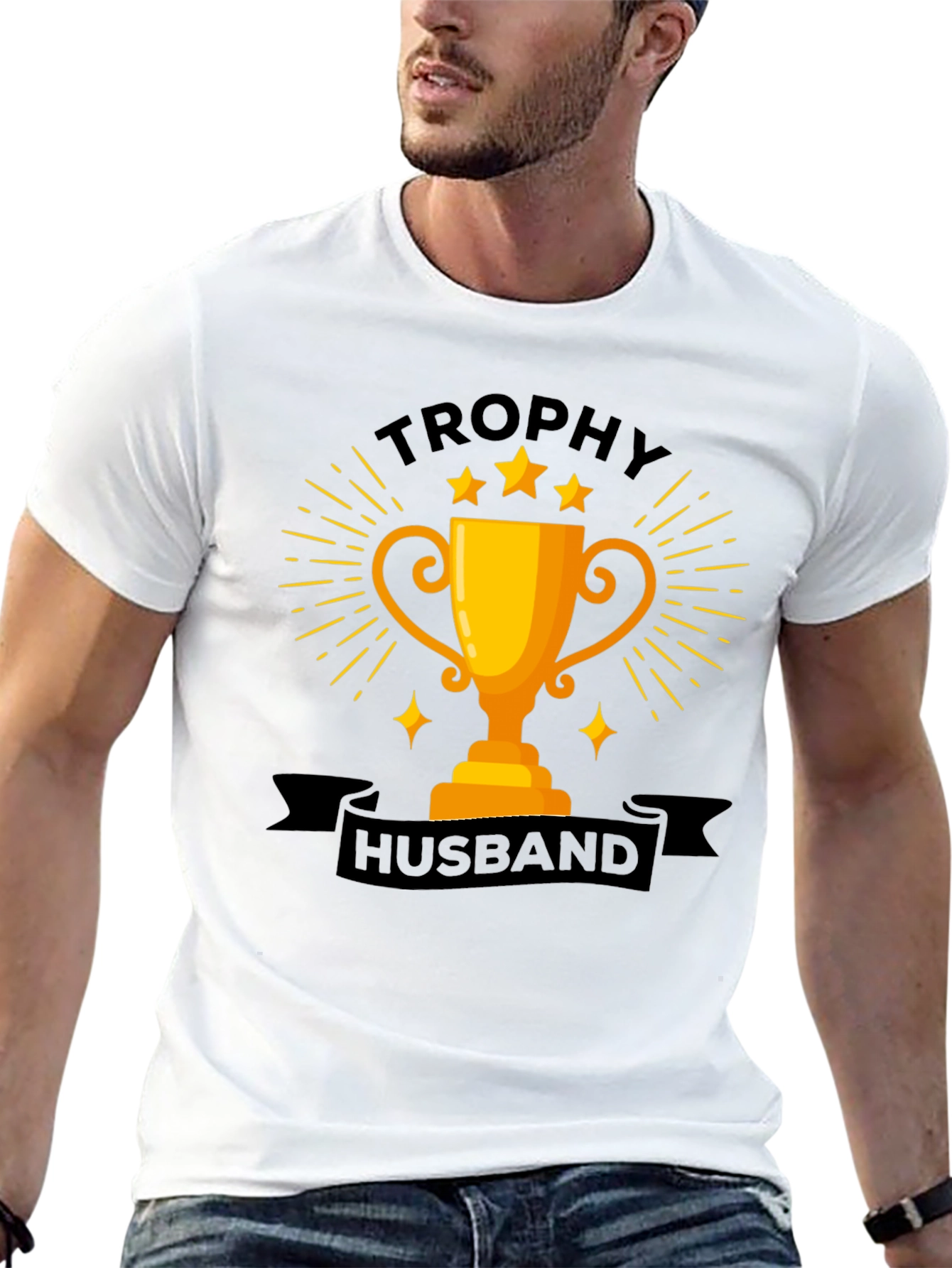 Trophy Husband Graphic Tee - Fun Husband Gift