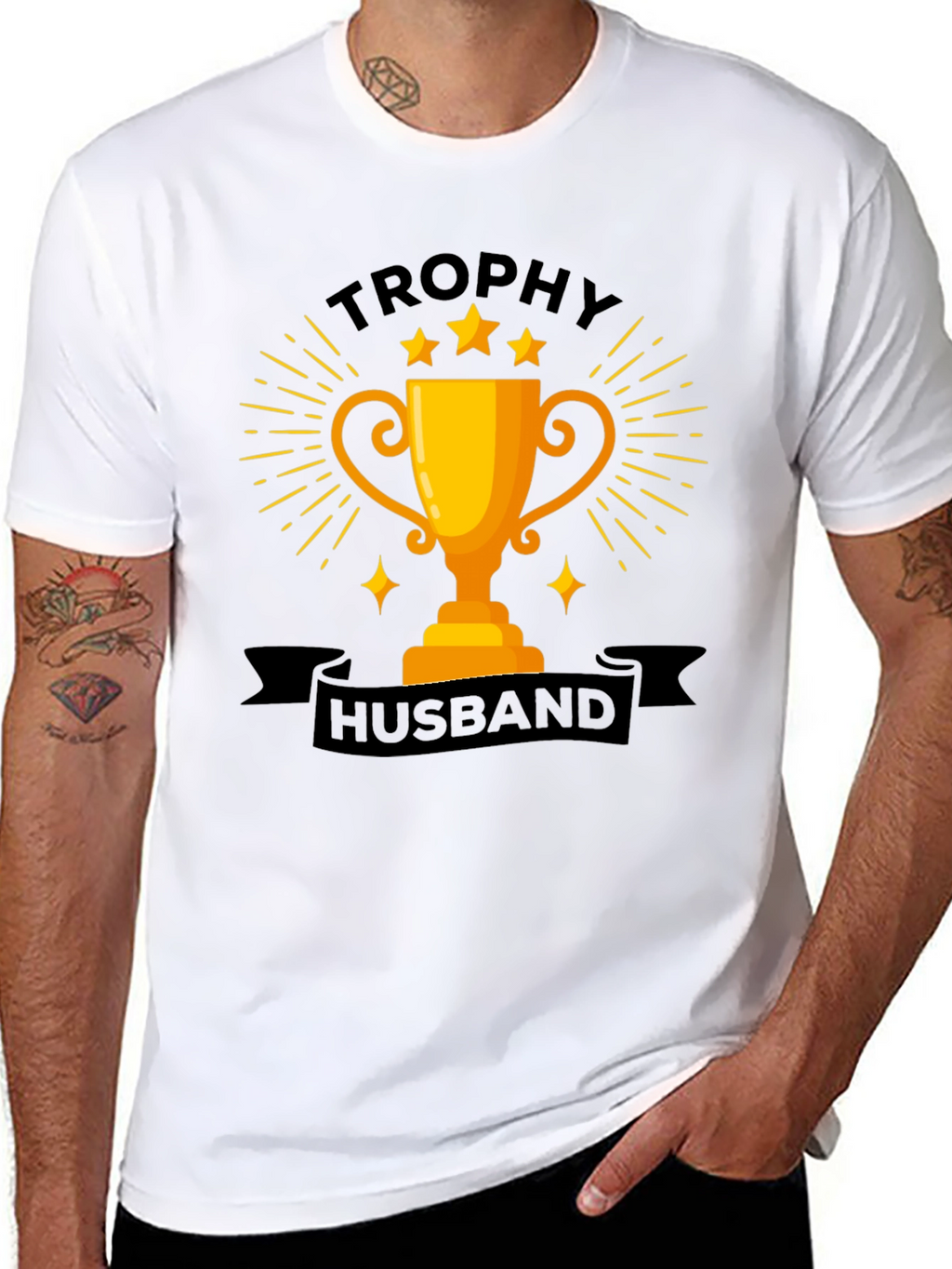Trophy Husband Graphic Tee - Fun Husband Gift