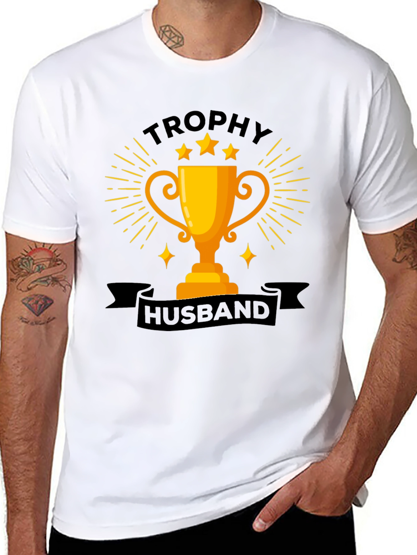 Trophy Husband Graphic Tee - Fun Husband Gift