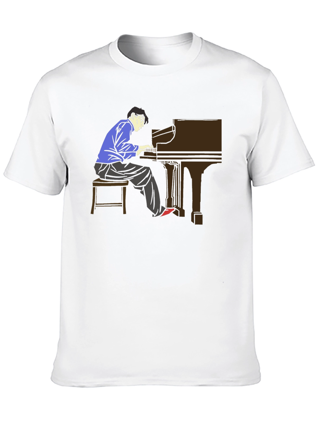 Piano Player Graphic Tee - Musician T-Shirt