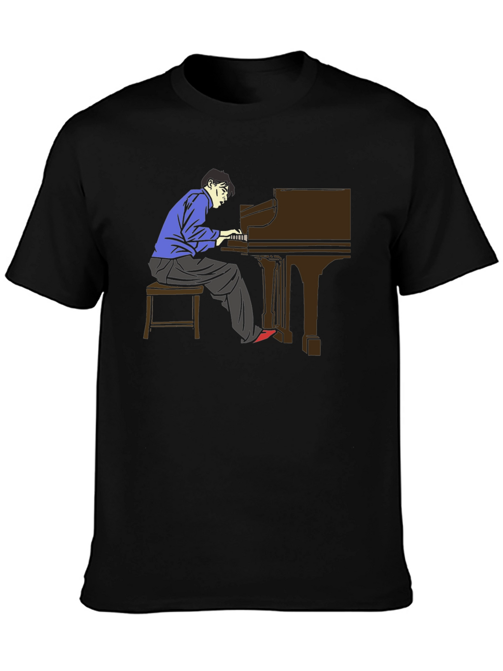 Piano Player Graphic Tee - Musician T-Shirt