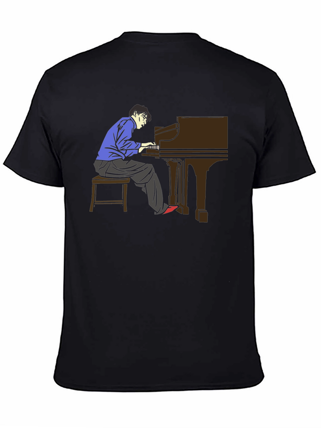 Piano Player Graphic Tee - Musician T-Shirt
