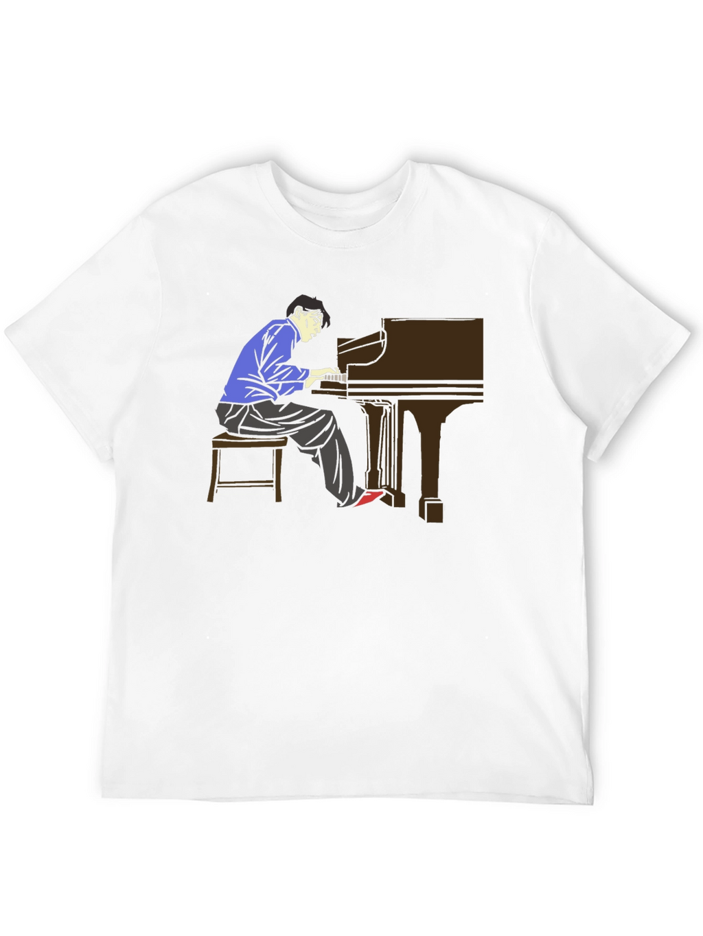 Piano Player Graphic Tee - Musician T-Shirt