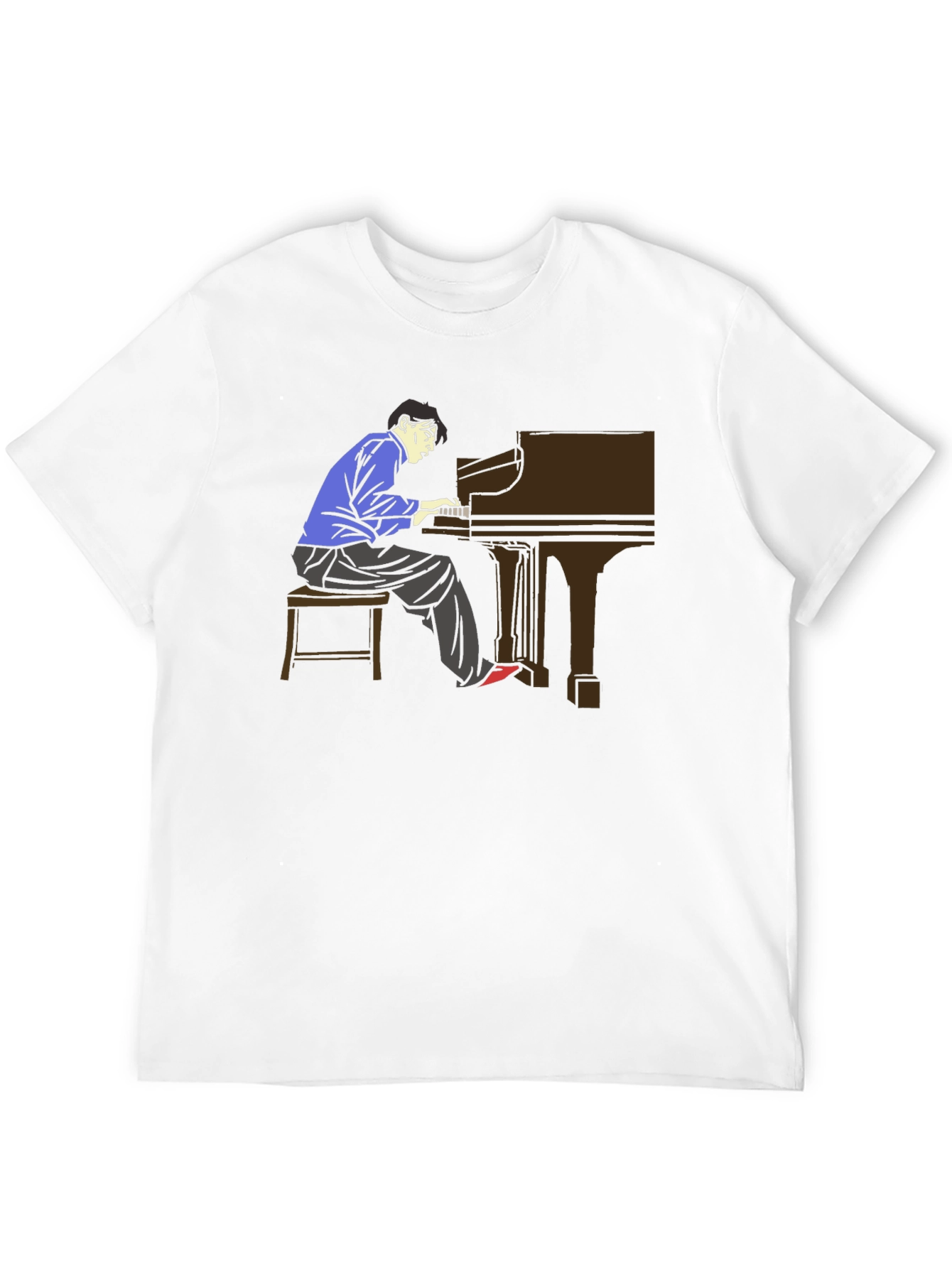 Piano Player Graphic Tee - Musician T-Shirt