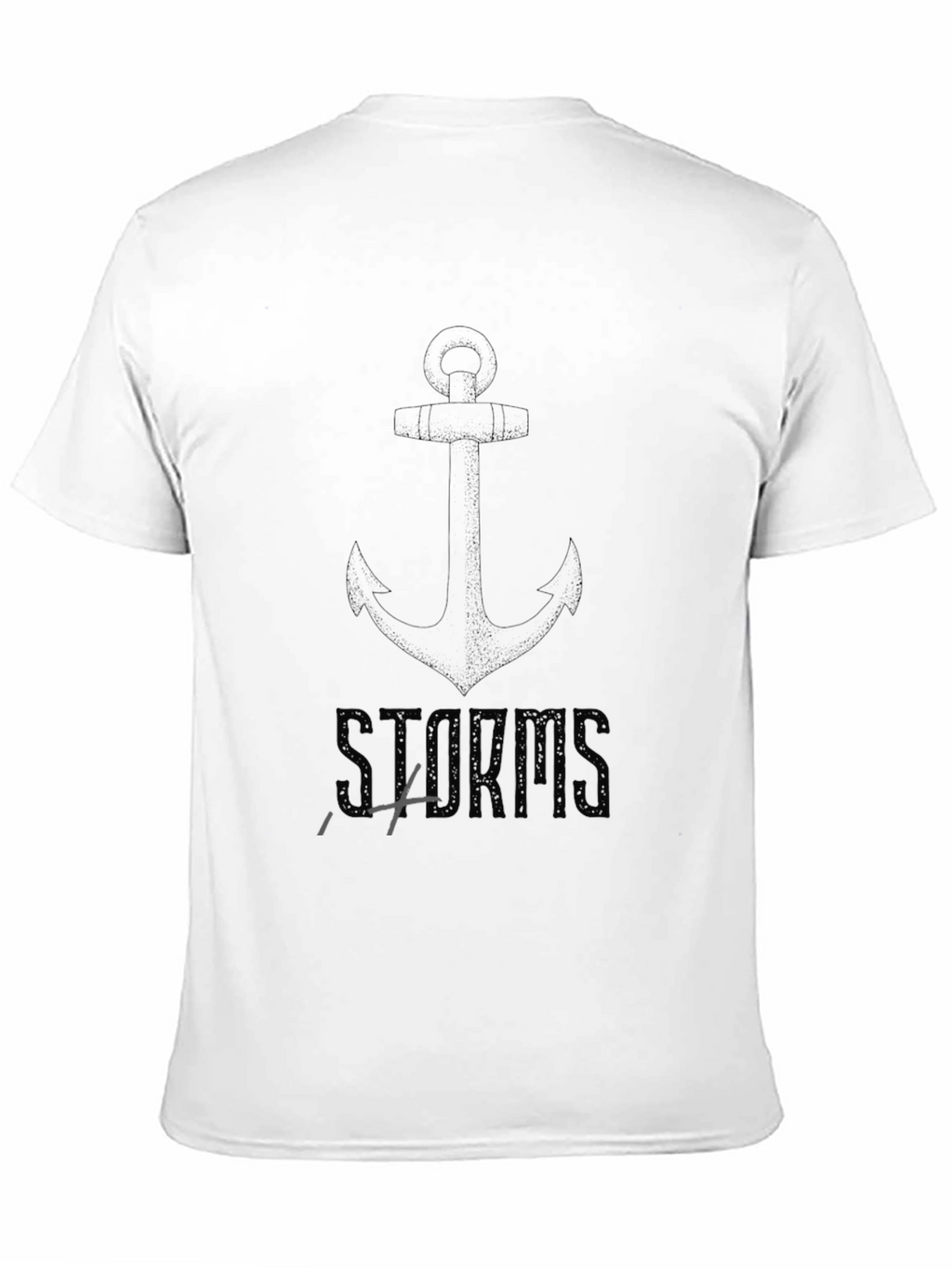Storms Anchor Black Graphic T-Shirt