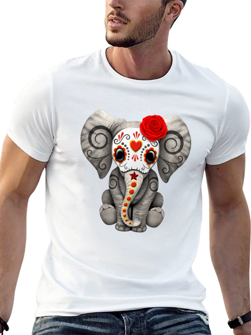 Elephant Sugar Skull T-Shirt