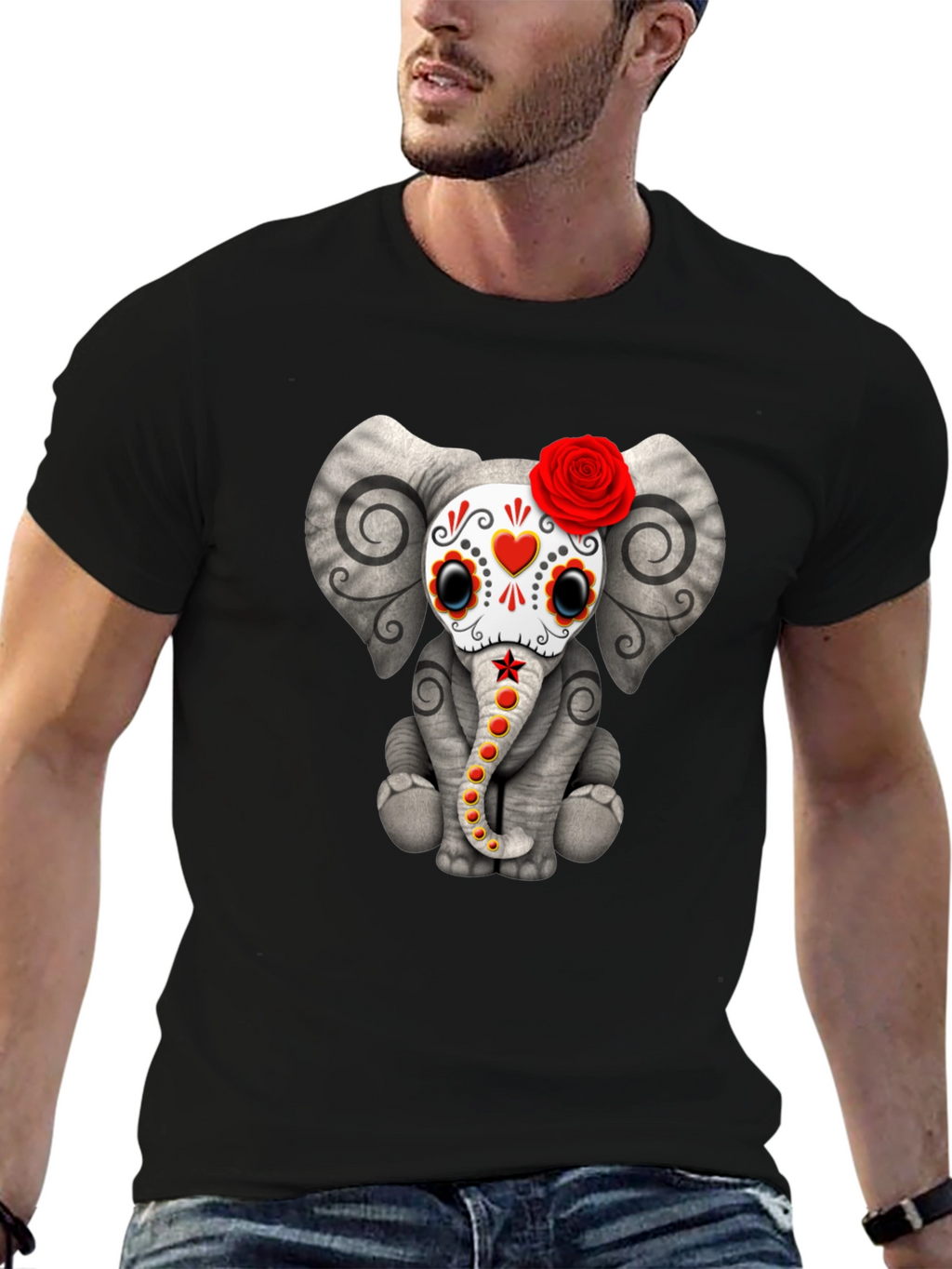 Elephant Sugar Skull T-Shirt