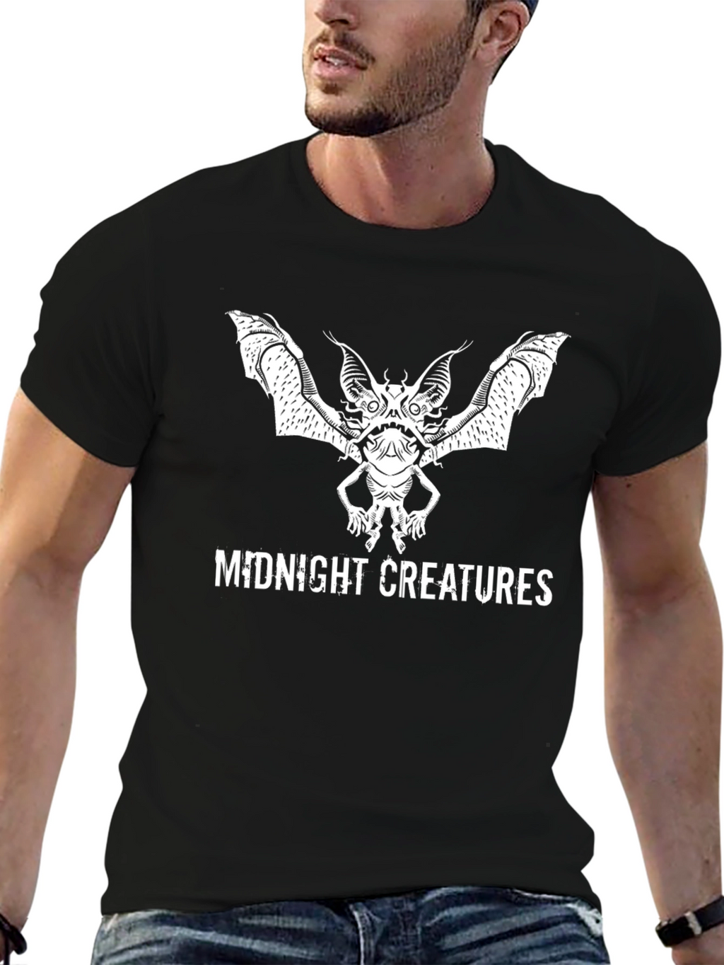 Midnight Creatures Graphic Tee - Black