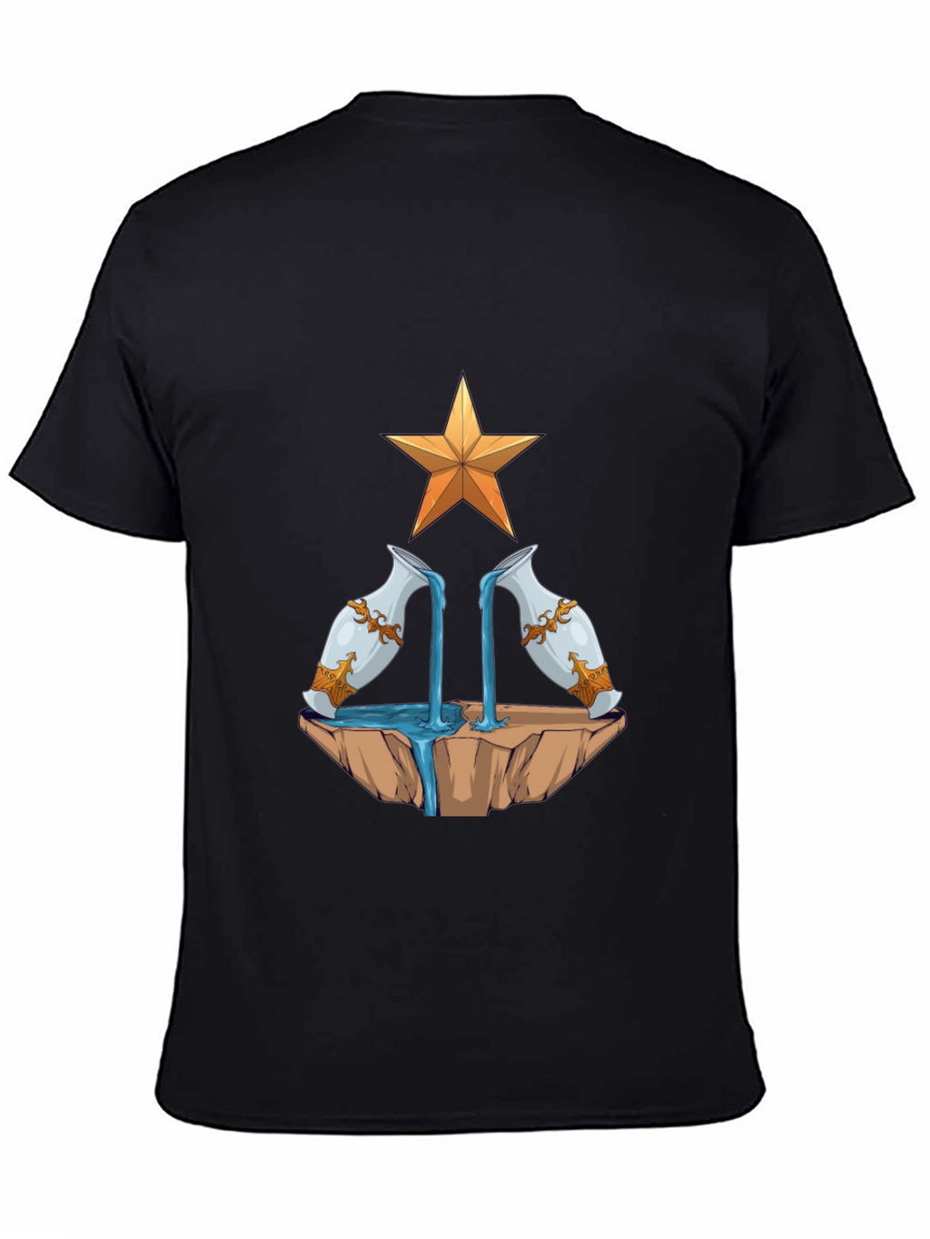 Aquarius Zodiac T-Shirt - Water Bearer Design