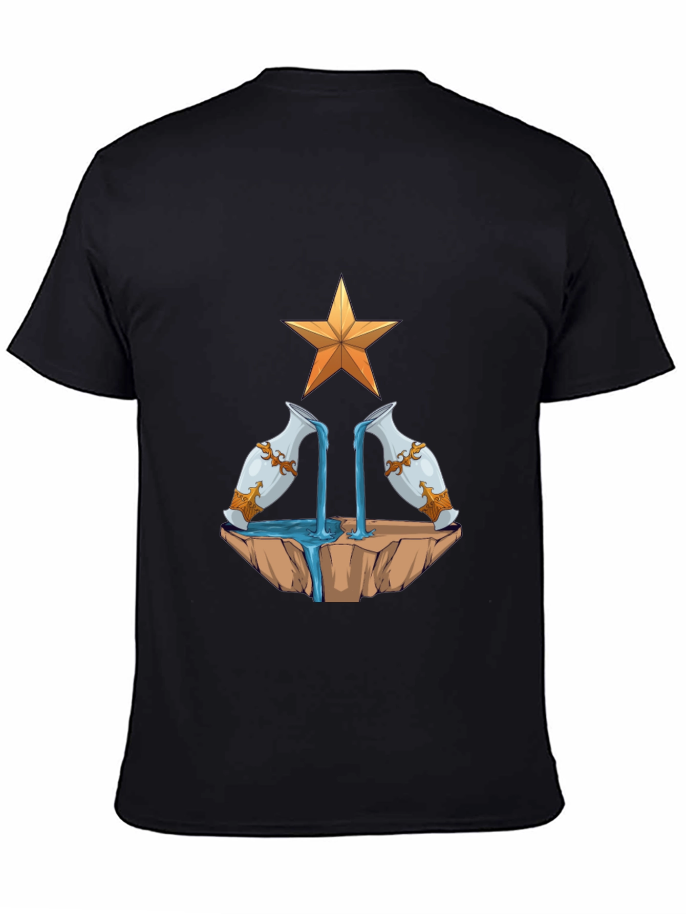 Aquarius Zodiac T-Shirt - Water Bearer Design