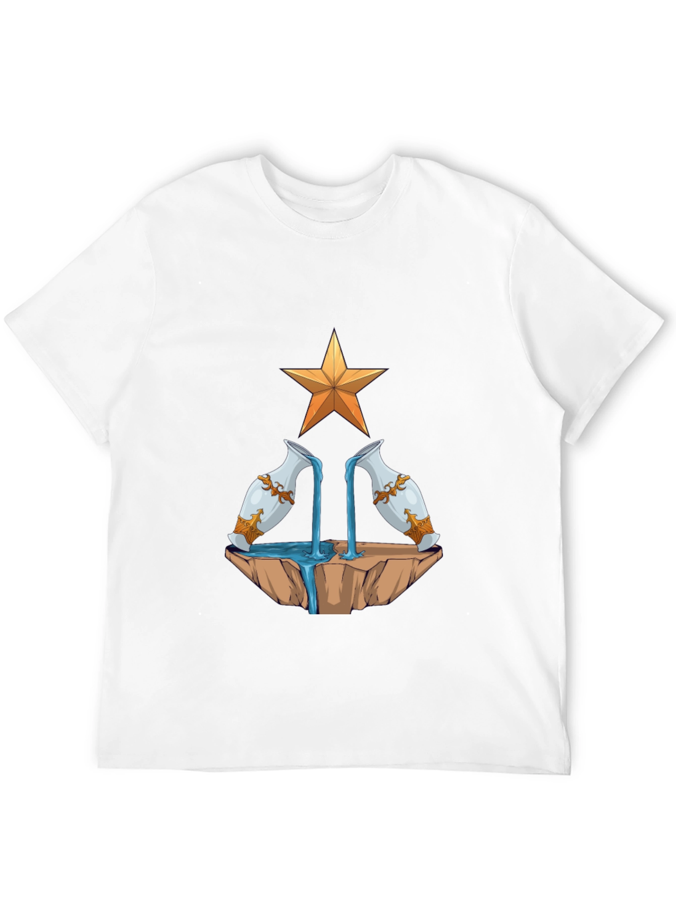 Aquarius Zodiac T-Shirt - Water Bearer Design