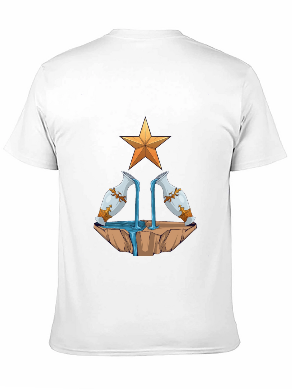 Aquarius Zodiac T-Shirt - Water Bearer Design