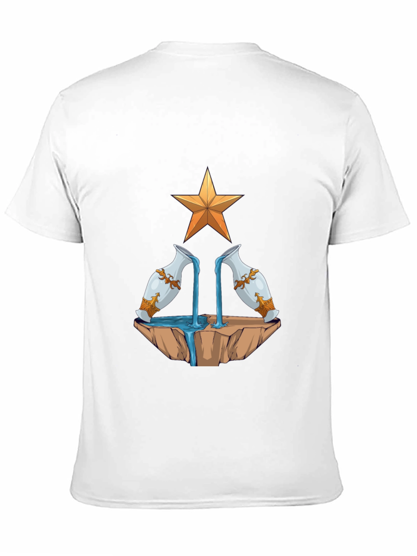 Aquarius Zodiac T-Shirt - Water Bearer Design