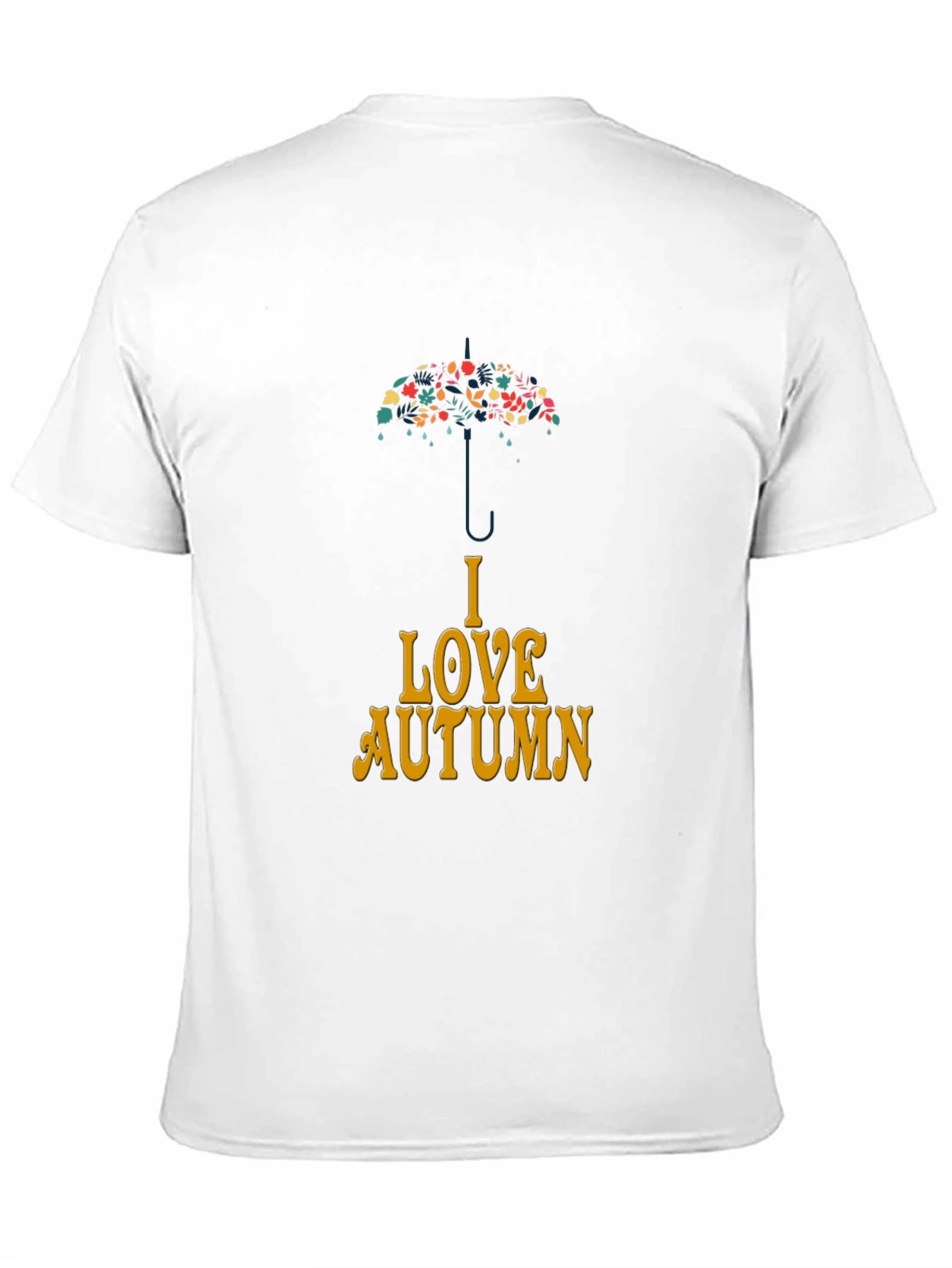 I Love Autumn Umbrella Graphic T-Shirt