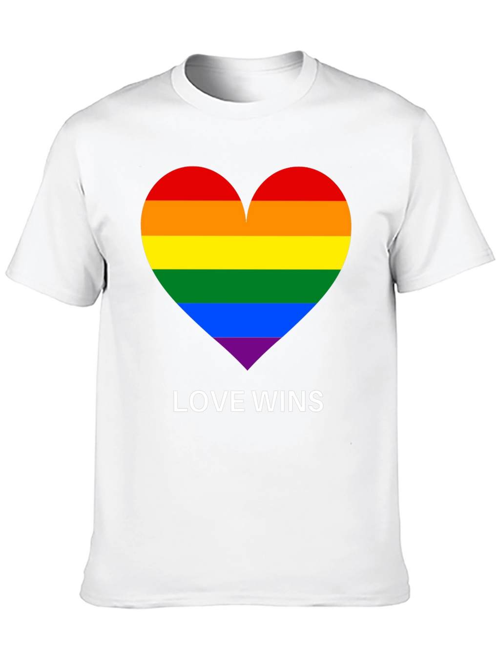 Love Wins Pride Rainbow Heart T-Shirt