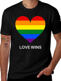 Love Wins Pride Rainbow Heart T-Shirt