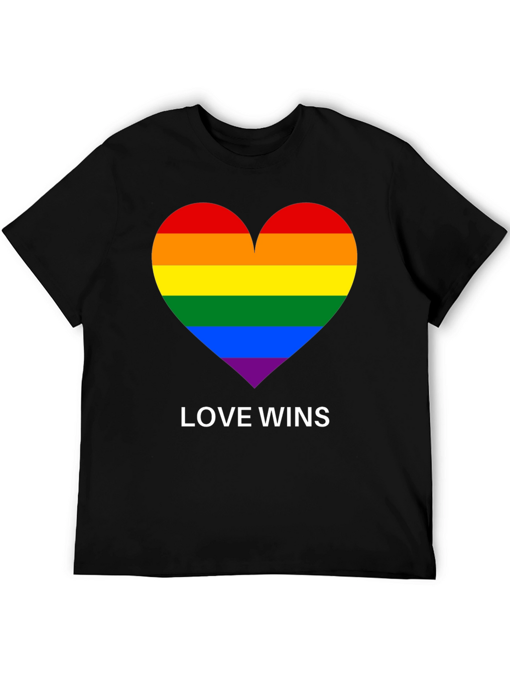Love Wins Pride Rainbow Heart T-Shirt
