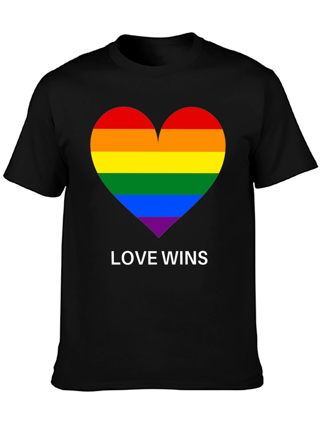 Love Wins Pride Rainbow Heart T-Shirt