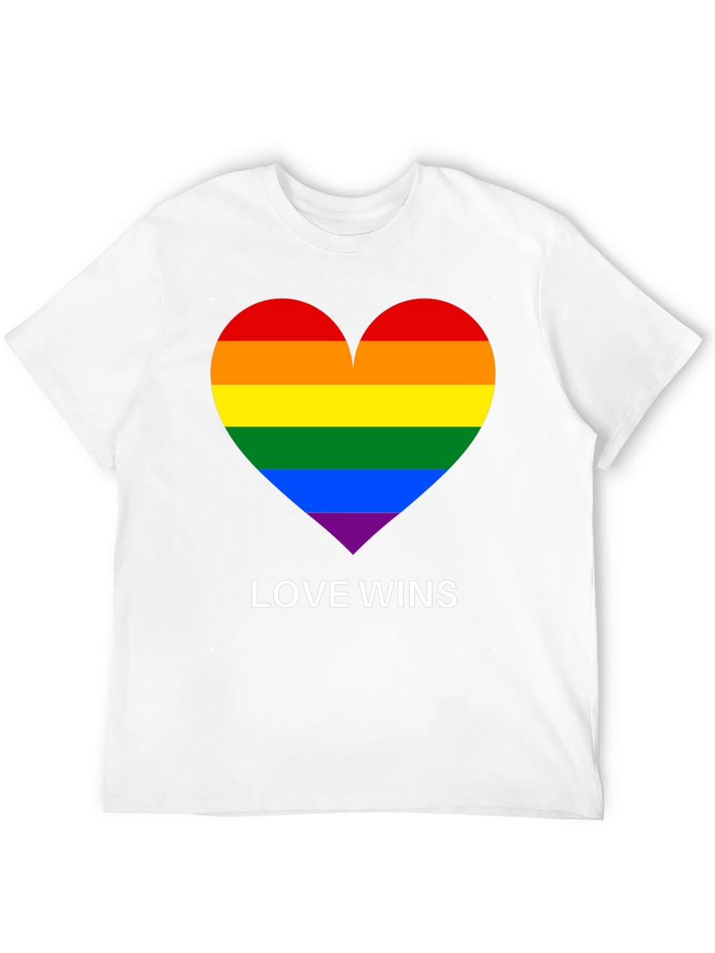 Love Wins Pride Rainbow Heart T-Shirt