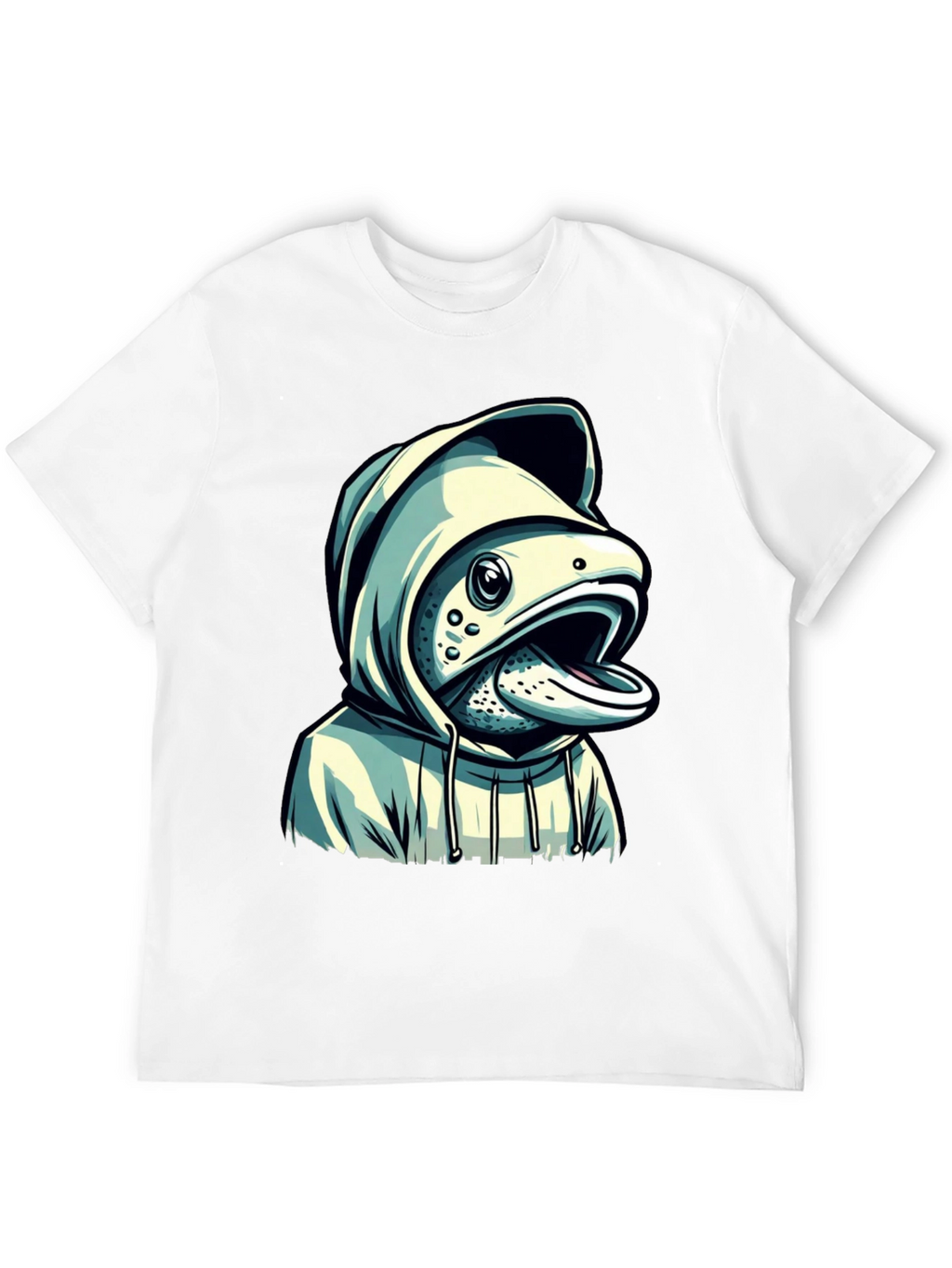 Hooded Fish Graphic T-Shirt
