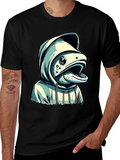 Hooded Fish Graphic T-Shirt