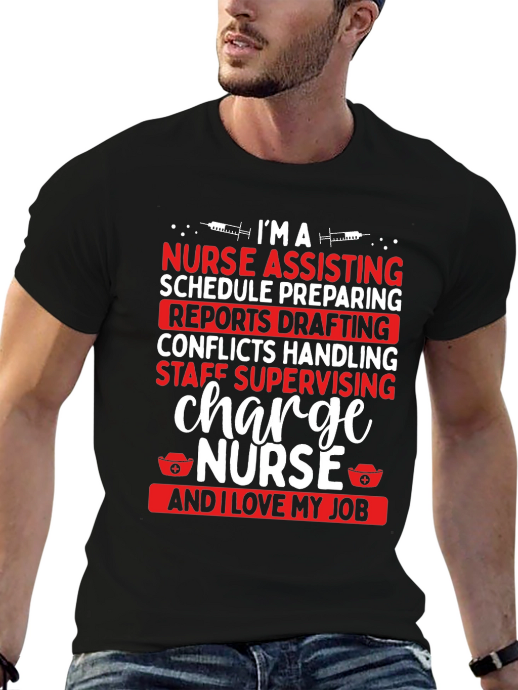 Charge Nurse T-Shirt - I Love My Job Tee