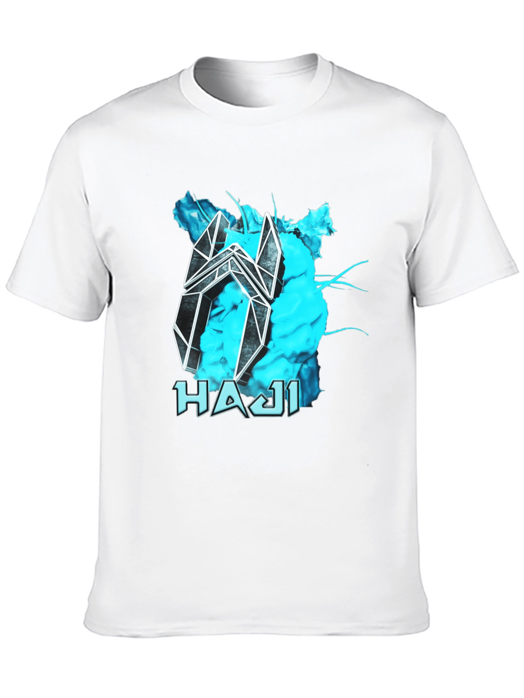 Abstract HAJI Graphic Black T-Shirt