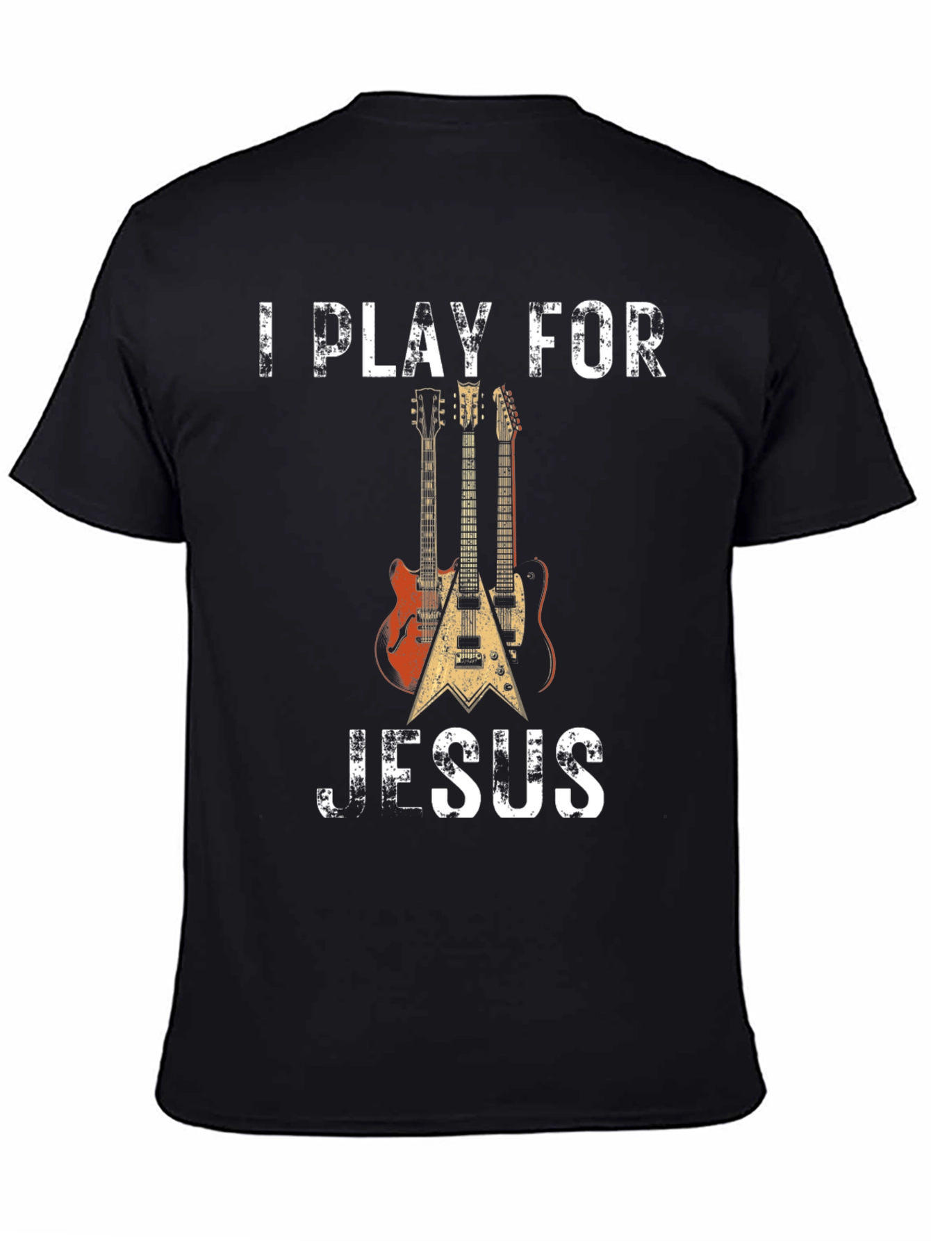 I Play for Jesus T-Shirt: Guitar Christian Apparel