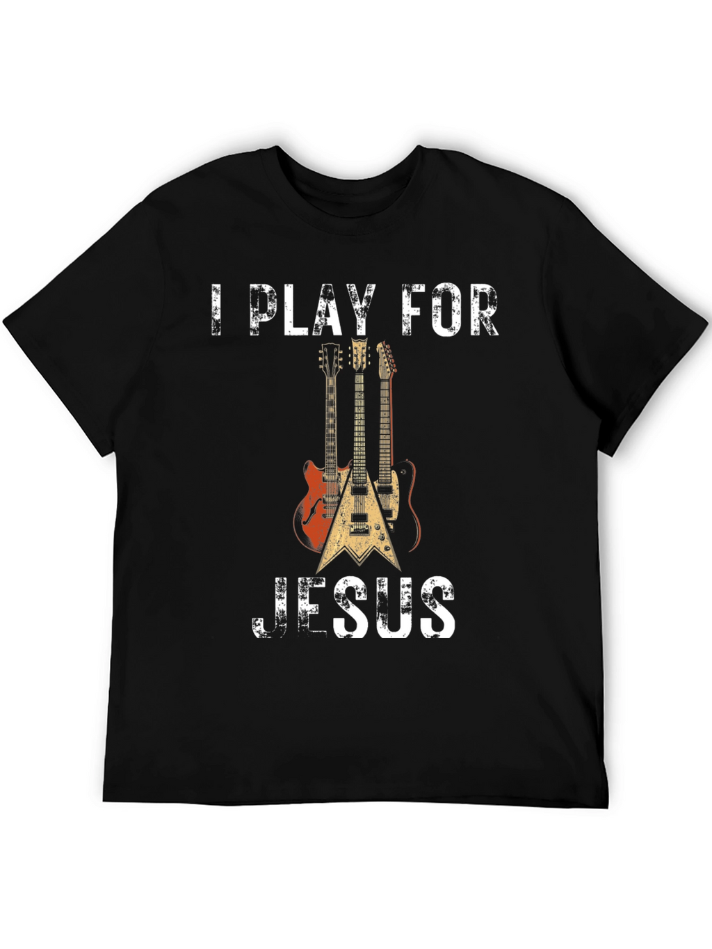 I Play for Jesus T-Shirt: Guitar Christian Apparel