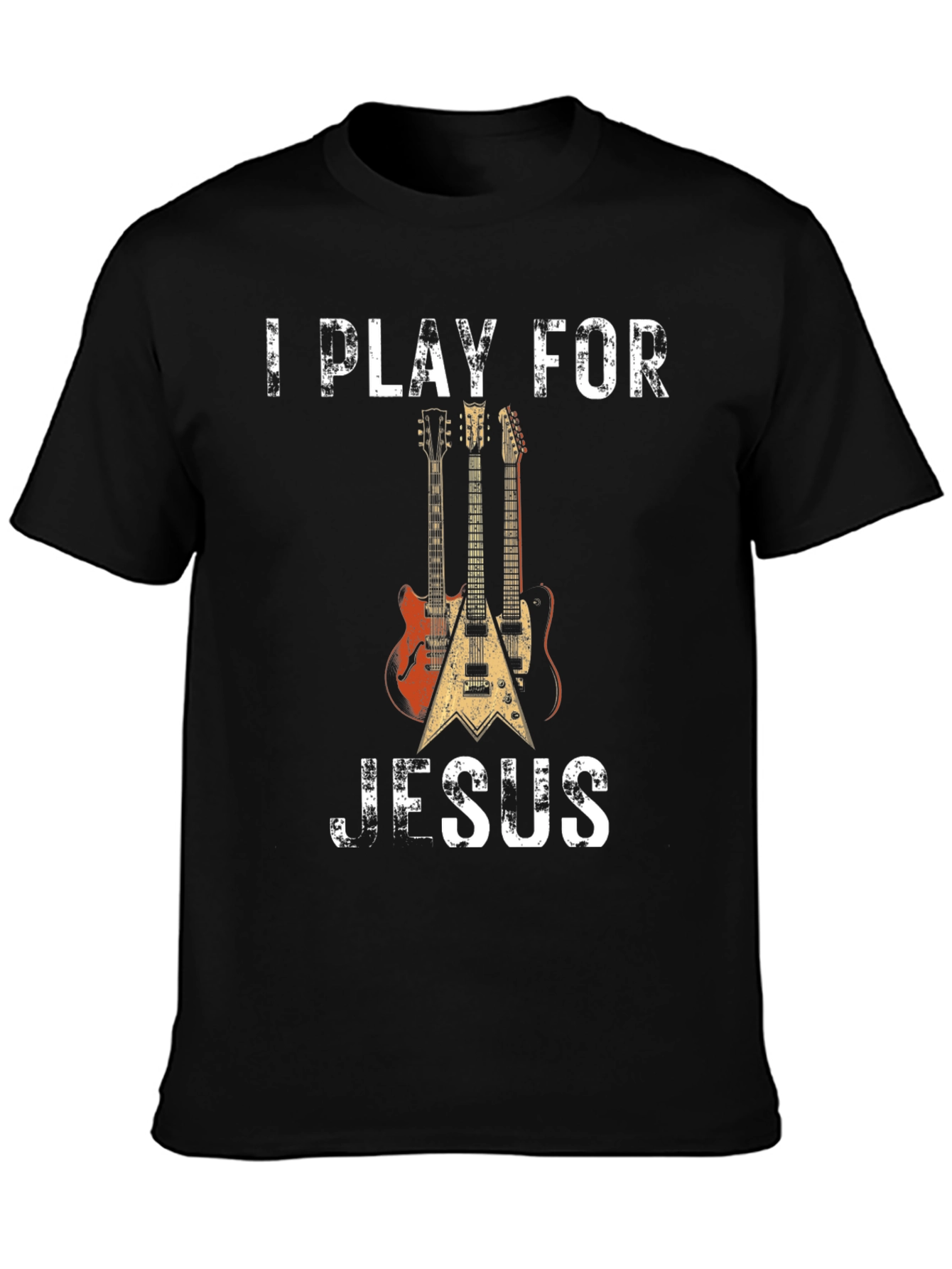 I Play for Jesus T-Shirt: Guitar Christian Apparel