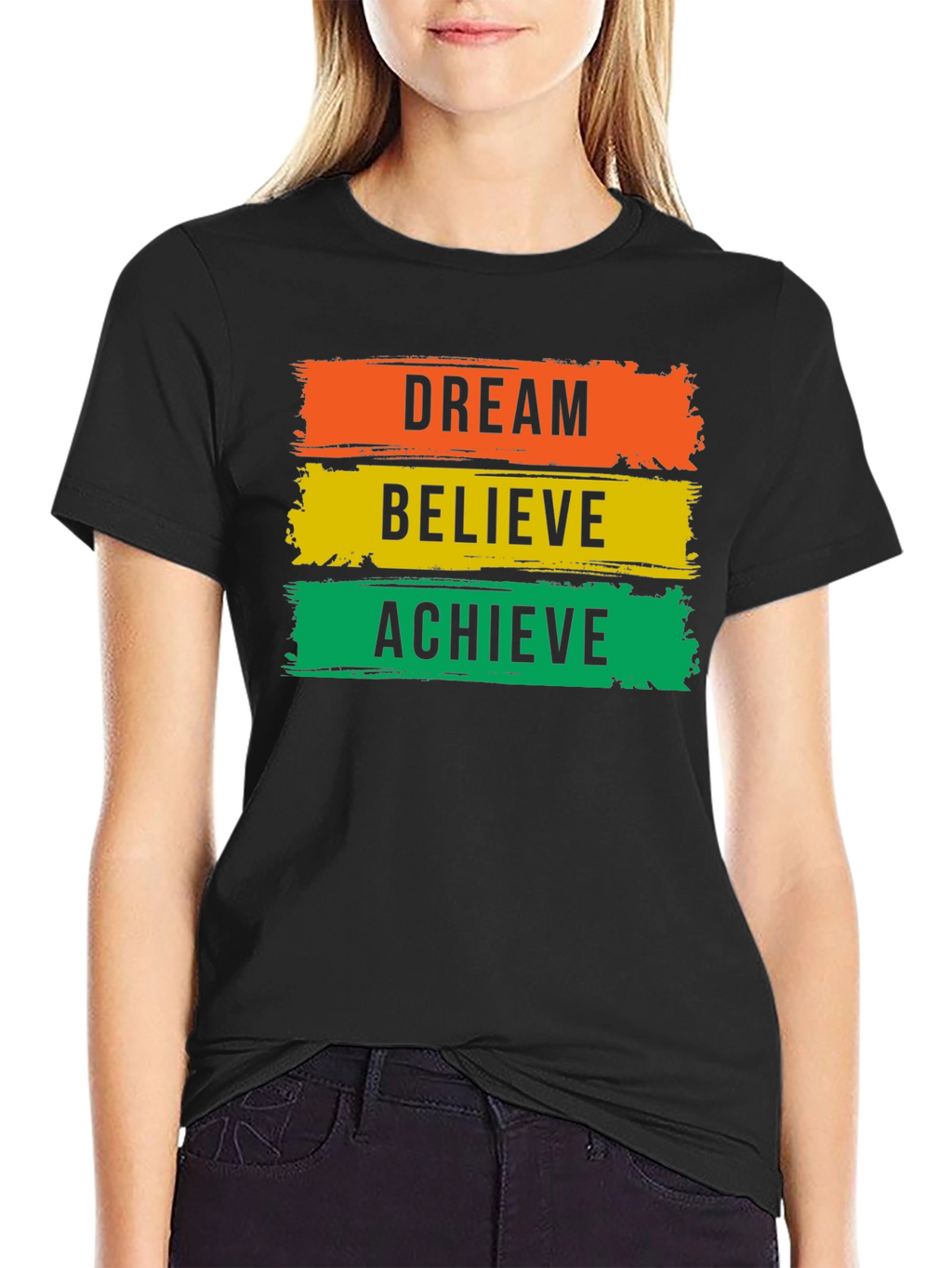 Dream Believe Achieve Graphic Tee - Inspirational T-Shirt
