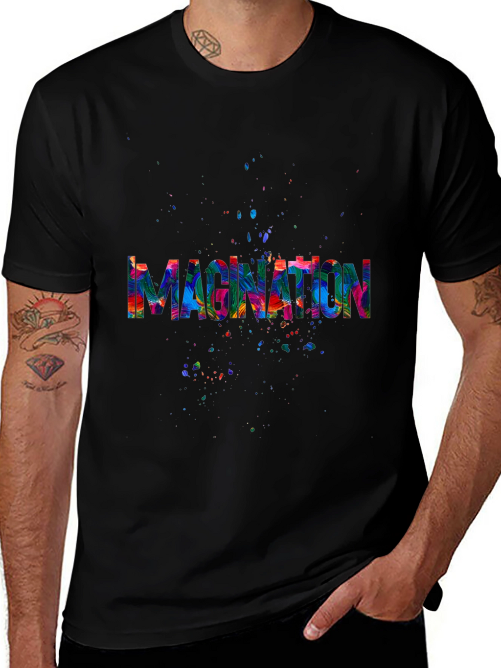 Imagination Splash Black T-Shirt