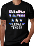 Bitcoin El Salvador Legal Tender Black T-Shirt