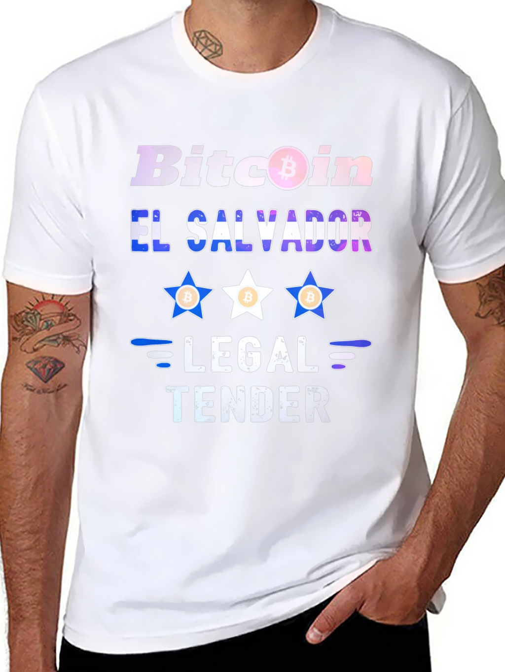 Bitcoin El Salvador Legal Tender Black T-Shirt