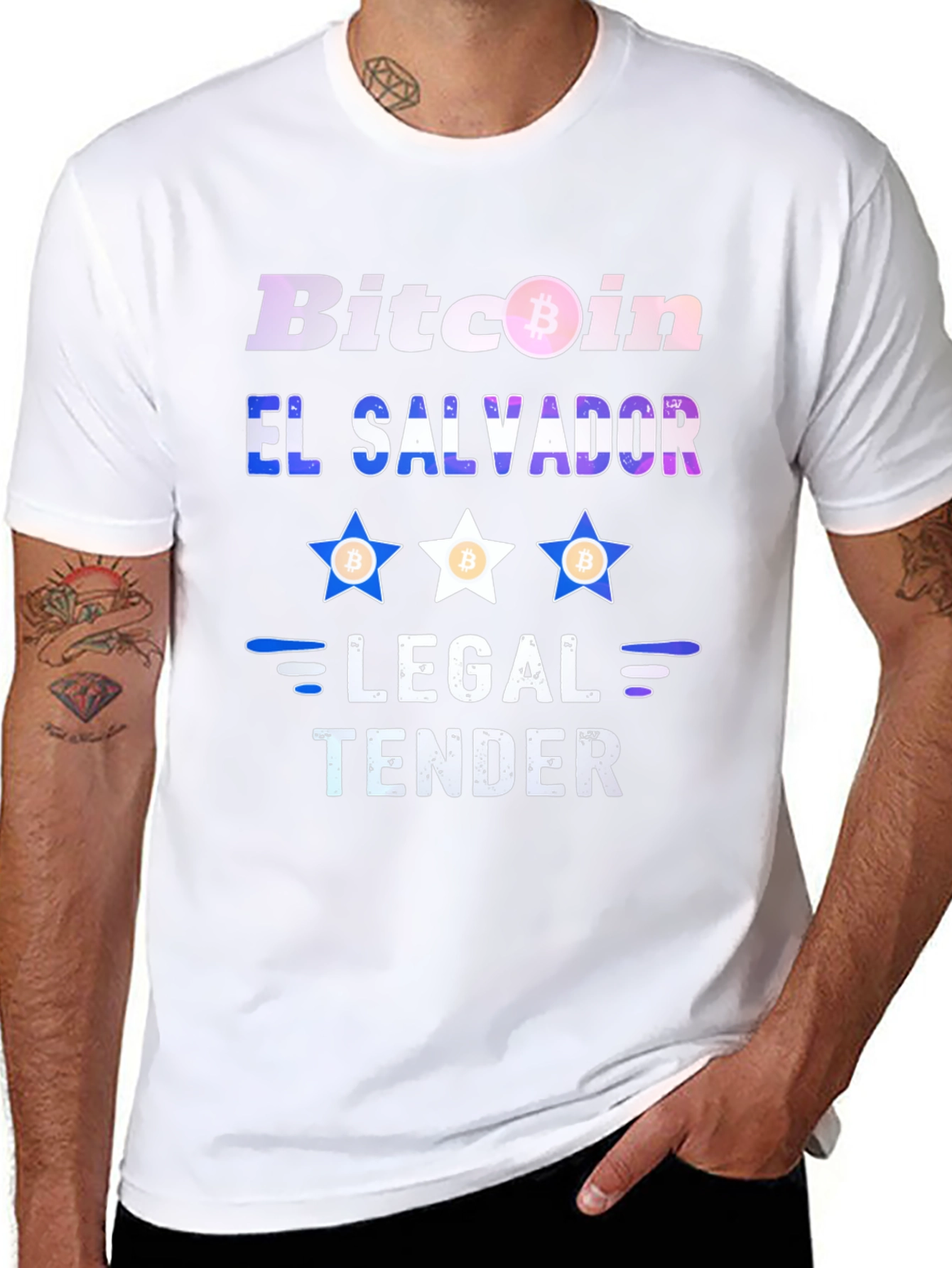 Bitcoin El Salvador Legal Tender Black T-Shirt