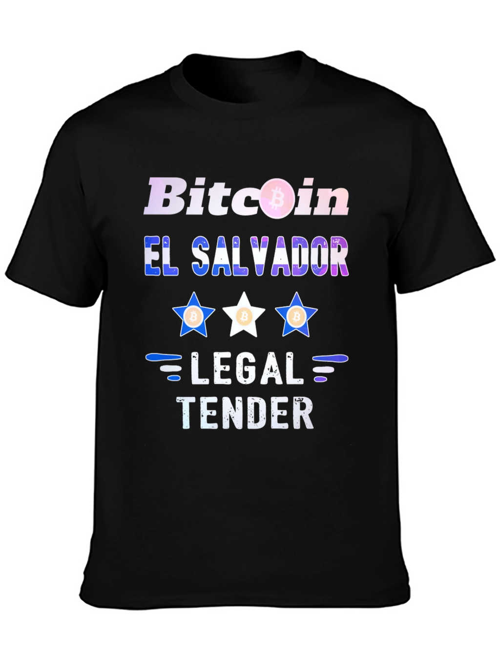 Bitcoin El Salvador Legal Tender Black T-Shirt