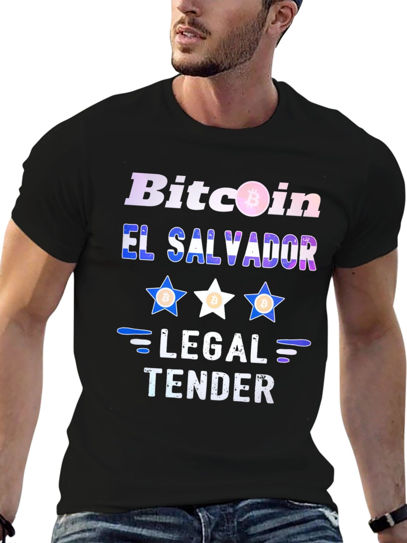 Bitcoin El Salvador Legal Tender Black T-Shirt