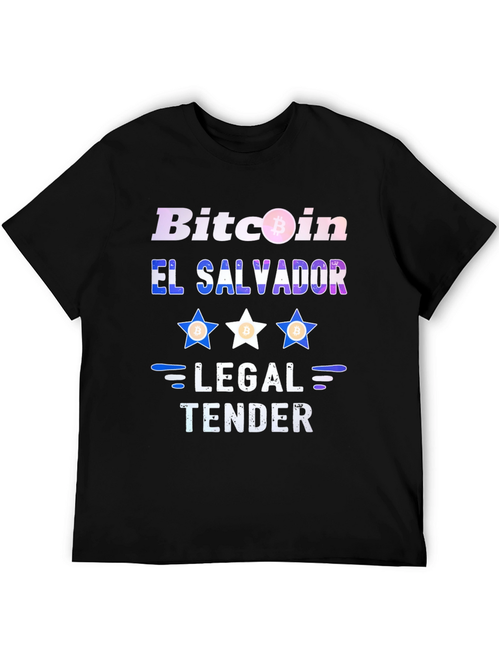 Bitcoin El Salvador Legal Tender Black T-Shirt