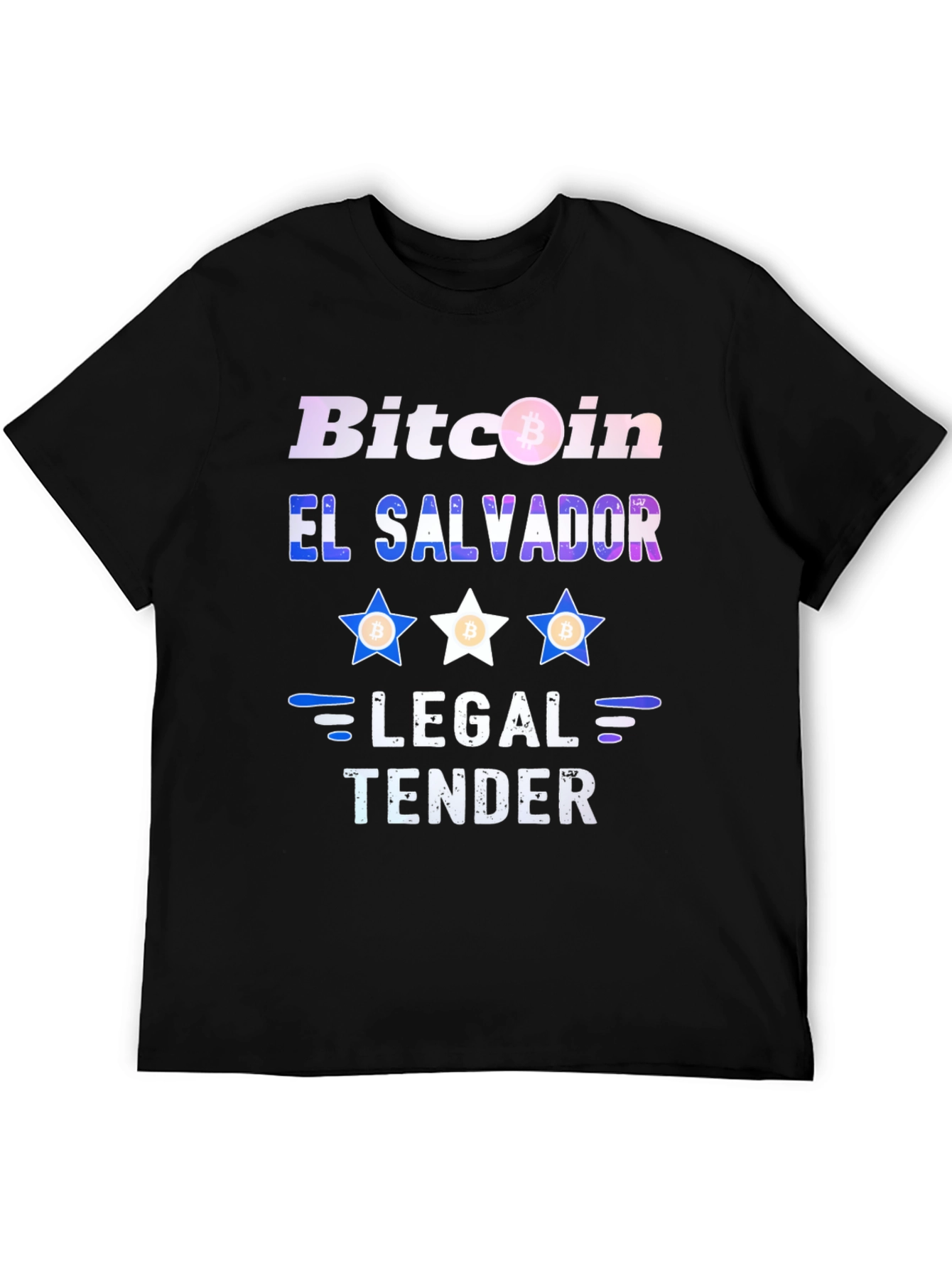 Bitcoin El Salvador Legal Tender Black T-Shirt