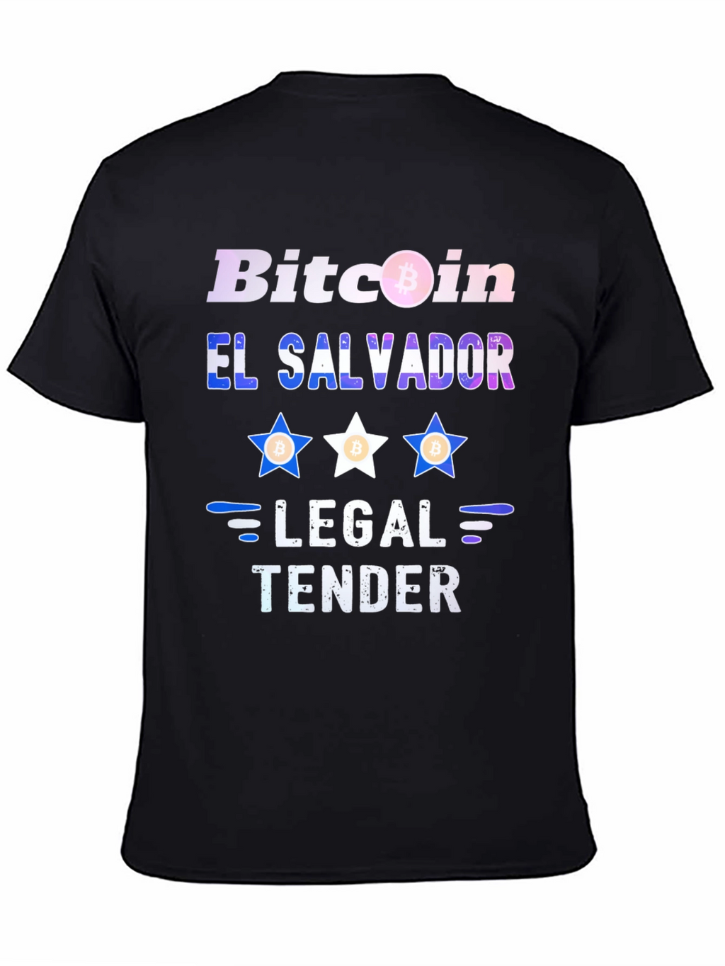 Bitcoin El Salvador Legal Tender Black T-Shirt
