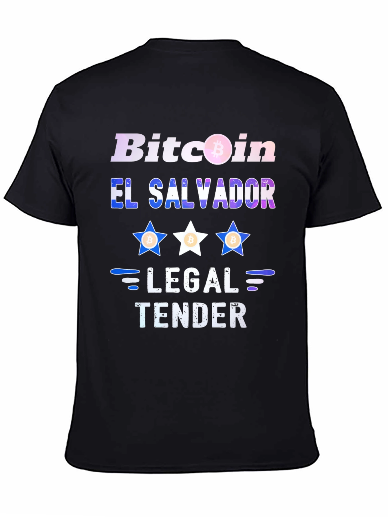 Bitcoin El Salvador Legal Tender Black T-Shirt