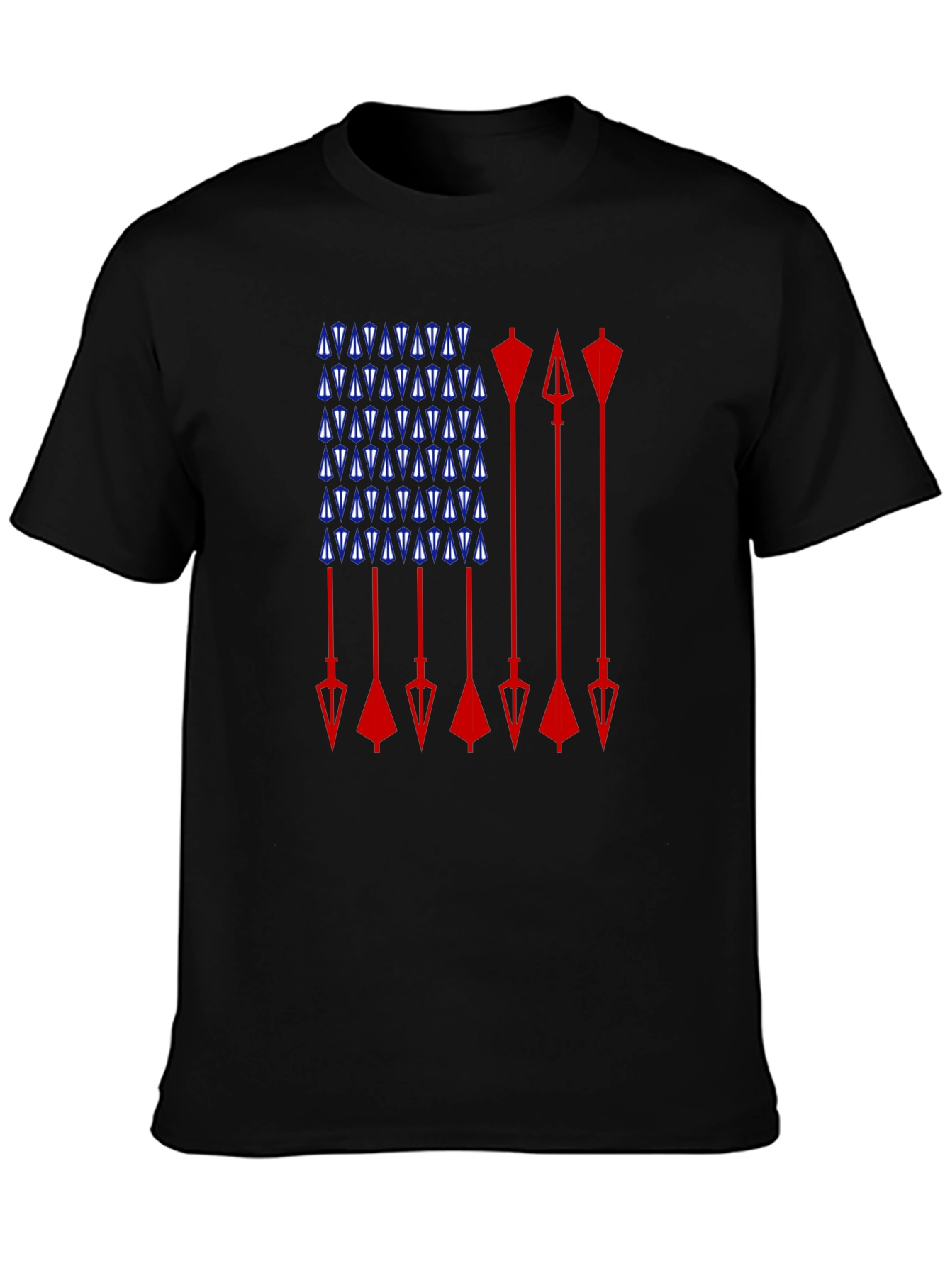 Arrow Flag Graphic Tee - Patriotic Design